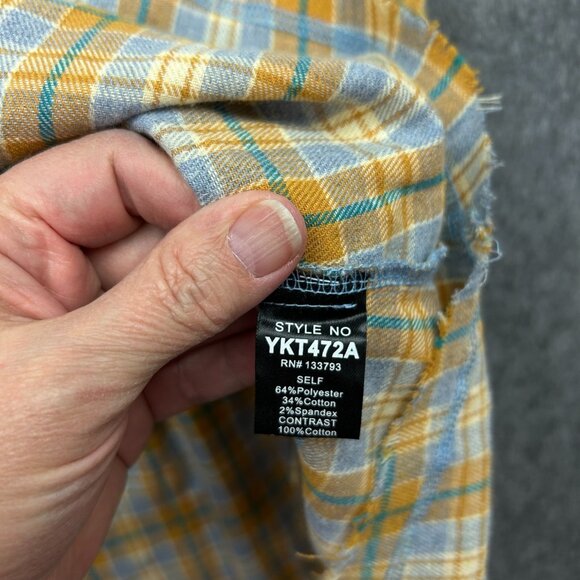 Pol Pullover Short Sleeve Tunic Top Women's Size Small Plaid Bottom NWT - Picture 5 of 9